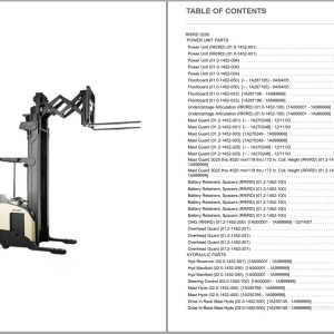 Crown RR 5200 RD 5200 Parts and Service Manual