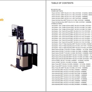 Crown RR Heated Cab Parts and Service Manual