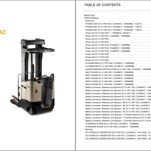 Crown RR RD 5700 AC Parts and Service Manual