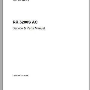 Crown RR5200S AC Service & Parts Manual PF13308-006