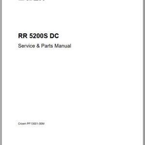 Crown RR5200S DC Service & Parts Manual PF13001-00M