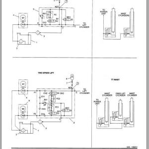 Crown SP 3000 Electrical & Hydraulic Schematic