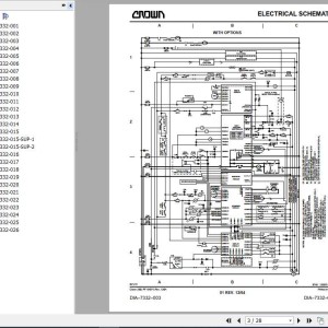 Crown SP 3200 Electrical & Hydraulic Schematic