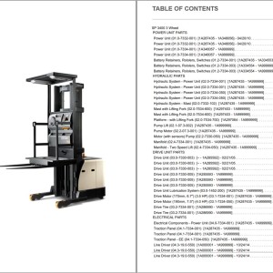 Crown SP 3400 3 Wheel Parts and Service Manual