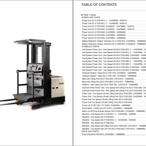 Crown SP 3500 3 Wheel Parts and Service Manual