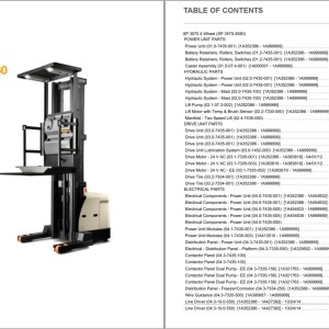 Crown SP 3570 4 Wheel Parts and Service Manual
