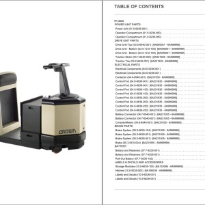 Crown TR 3600 Parts and Service Manual