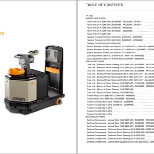 Crown TR 4500 Parts and Service Manual