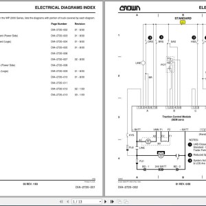 Crown WP 2000 Electrical & Hydraulic Schematic