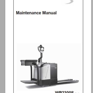 Crown WP 2300S Series Maintenance Manual 812529-006