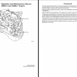 Cummins QSB4.5 QSB6.7 CM2250 Operation and Maintenance Manual 4021531