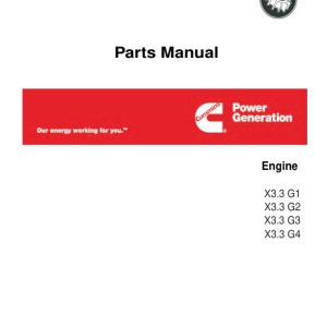 Cummins Genset Engine X3.3G1 X3.3G2 X3.3G3 X3.3G4 Parts Manual