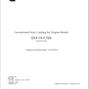 Cummins QSK19-C700 Parts Catalog 37210353