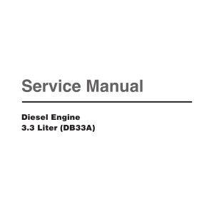 Daewoo Diesel Engine DB33A Service Manual SB2013E02