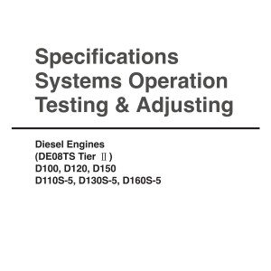 Daewoo Diesel Engine DE08TS Testing Adjusting SB4097E01