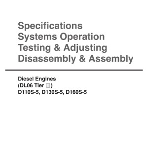Daewoo Diesel Engine DL06 Service Manuals SB4228E00