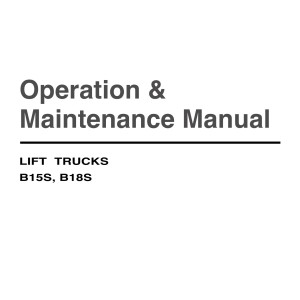 Daewoo B15S B18S Operation Maintenance Manual SB2084E01