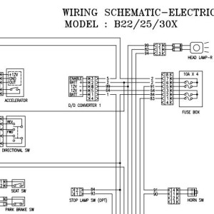 Daewoo B22X to B30X Electric Schematic A284002