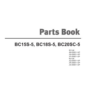 Daewoo BC15S-5 to BC20SC-5 Parts Book SB1087E05