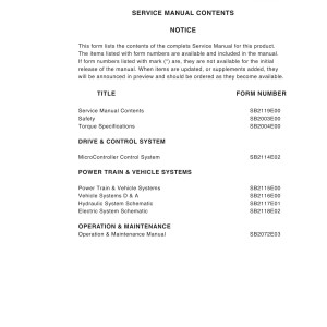 Daewoo BR10S to BR18J Service Manuals SB2119E0