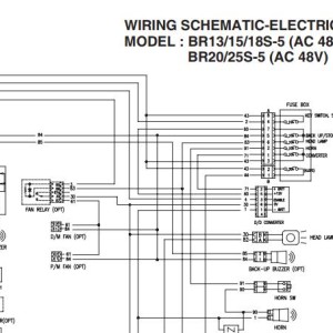 Daewoo BR13S-5 to BR25S-5 Electric Schematic SB4339E00