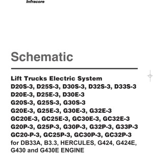 Daewoo D20S-3 to GC32P-3 Electric Schematic SB4195E00