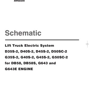 Daewoo D35S-S to G50SC-2 Electric Schematic SB4171E03