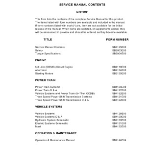 Daewoo D50S-2 to D80S-2 Service Manuals SB4125E00