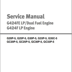 Daewoo LP Dual Fuel Engine G424FE G424F Service Manual SB4251E00