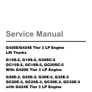 Daewoo LP Engine G420E G424E Service Manual SB4136E00