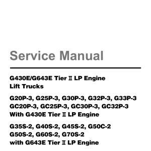 Daewoo LP Engine G430E G643E Service Manual SB4137E00