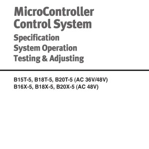 Daewoo MicroController Control System B15T-5 to B20X-5 Testing Adjusting SB4177E04