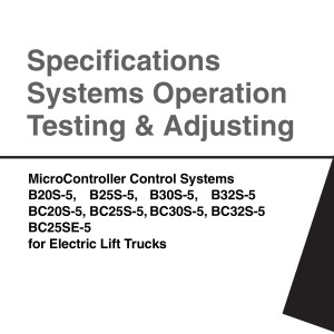 Daewoo MicroController Control System B20S-5 to BC25SE-5 Testing Adjusting SB4200E00