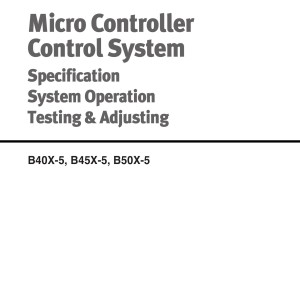 Daewoo MicroController Control System B40X-5 to B50X-5 Testing Adjusting SB4303E00