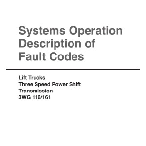 Daewoo Powershift Trans. 3WG 116 161 Fault Codes SB4121E01