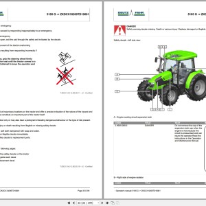 Deutz-Fahr 5105 G ZKDCX10200TD10001 Operator Manual