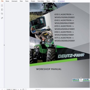 Deutz Fahr 6 Series AGROTRON Workshop Manual Wiring Diagram 307.W.1670.en.6.14