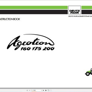 Deutz Fahr Agrotron 165 170 200 Instruction Manual