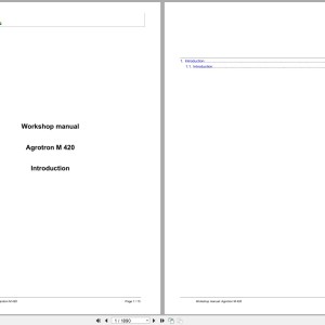 Deutz-Fahr Agrotron M420 Workshop Manual