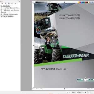 Deutz Fahr 6150.4 6160.4 TTV AGROTRON Workshop Manual