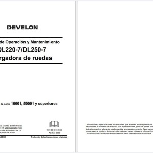 Develon DL220-7 DL250-7 Operation and Maintenance Manual 950106-02464EES