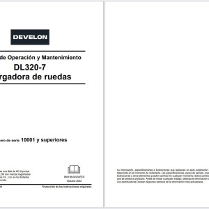 Develon DL320-7 Operation and Maintenance Manual 950106-02234FES
