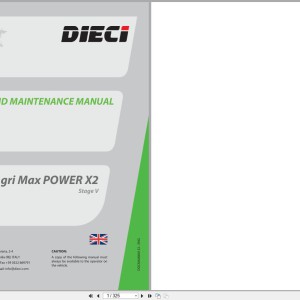 DIECI AgriMax 50.8 60.9 65.8 POWER X2 Use Maintenance Manual DOCMA0000152