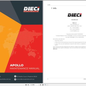 DIECI Apollo 25.6 Use Maintenance Manual AXH1230