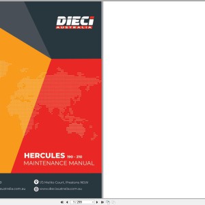 DIECI Hercules 190.10 210.10 Use Maintenance Manual DOCMA0000039