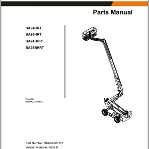 Dingli BA24HRT BA28HRT BA24BHRT BA28BHRT Parts Manual SM042220113 Rev2.0