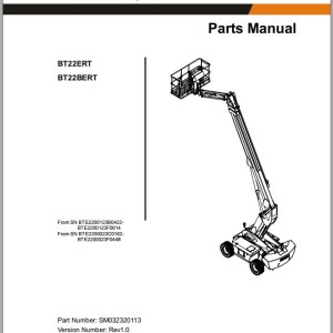 Dingli BT22ERT BT22BERT Parts Manual SM032320113 Rev1.0