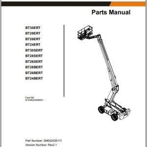 Dingli BT24 26 28 30ERT BT26 28 30SERT BT24 26 28BERT Parts Manual SM032020111 Rev2.1