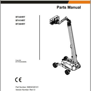 Dingli BT44HRT BT41HRT BT36HRT Parts Manual SM032320121 Rev1.0