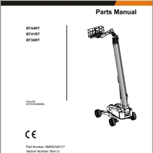 Dingli BT44RT BT41RT BT36RT Parts Manual SM032320117 Rev1.0